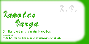 kapolcs varga business card